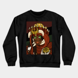 ivory queen. afro american pride. girl with the pan african flag. Crewneck Sweatshirt